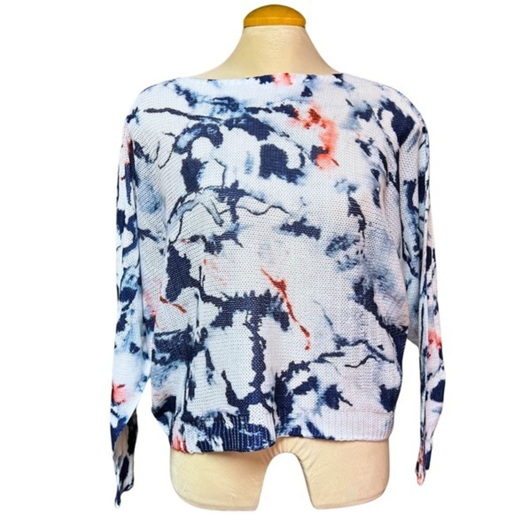 Luisa Ricci Italian Made Cotton Blend Knit Watercolour Sweater - Women's Medium